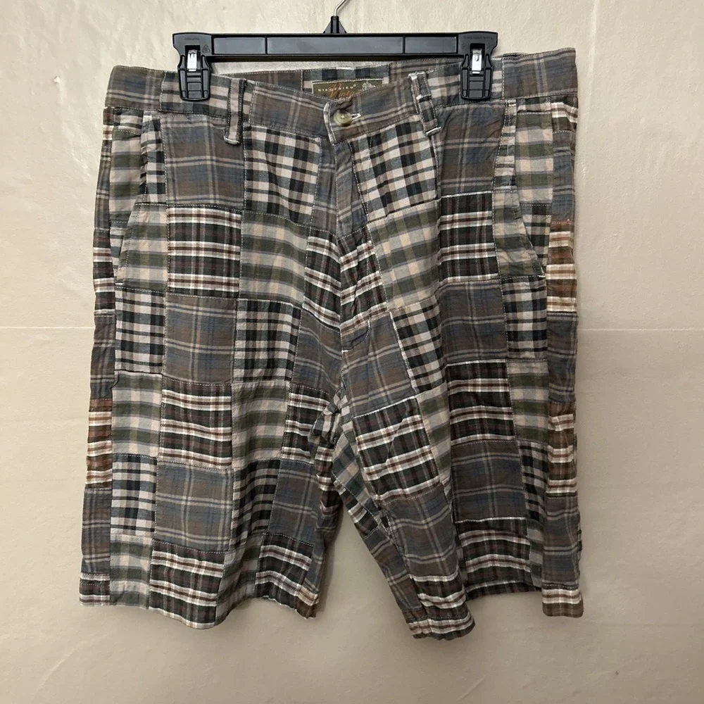 Mens Siegfried Vintage Size 36 Brown Color Block Bermuda Shorts‎